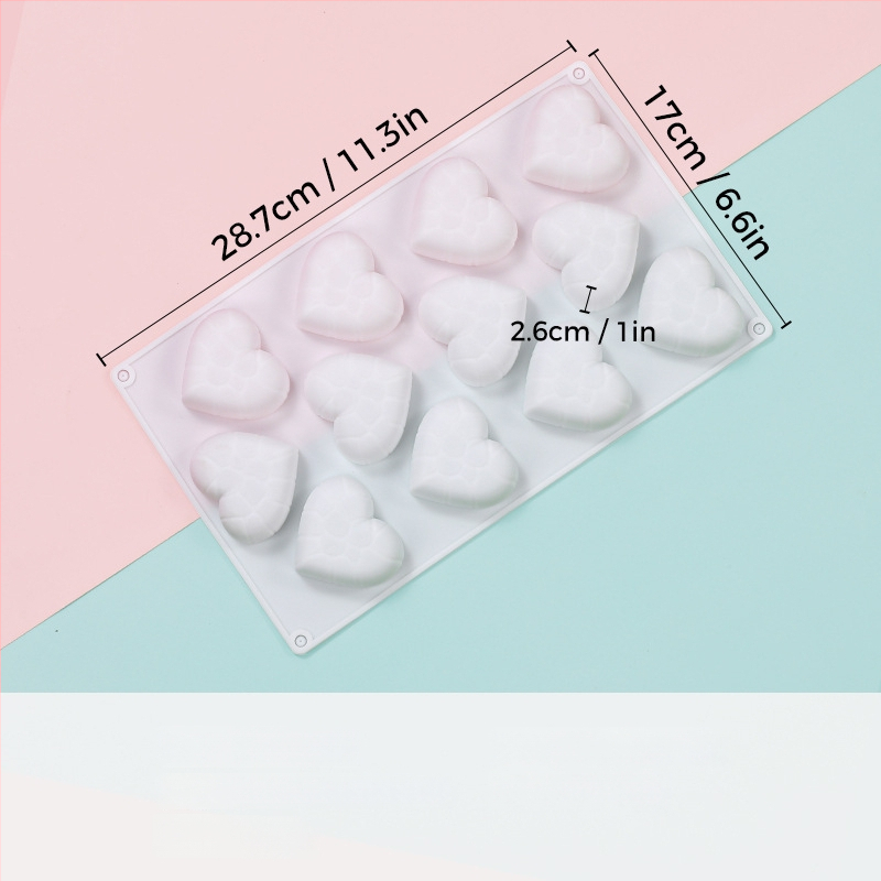 Silikonska forma za mousse sa srcolikim oblikom, model JSC379