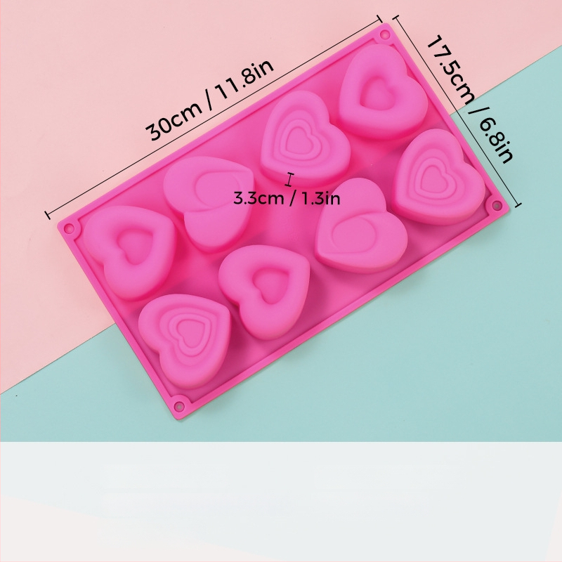 Silikonska forma za mousse sa srcolikim oblikom, model JSC379