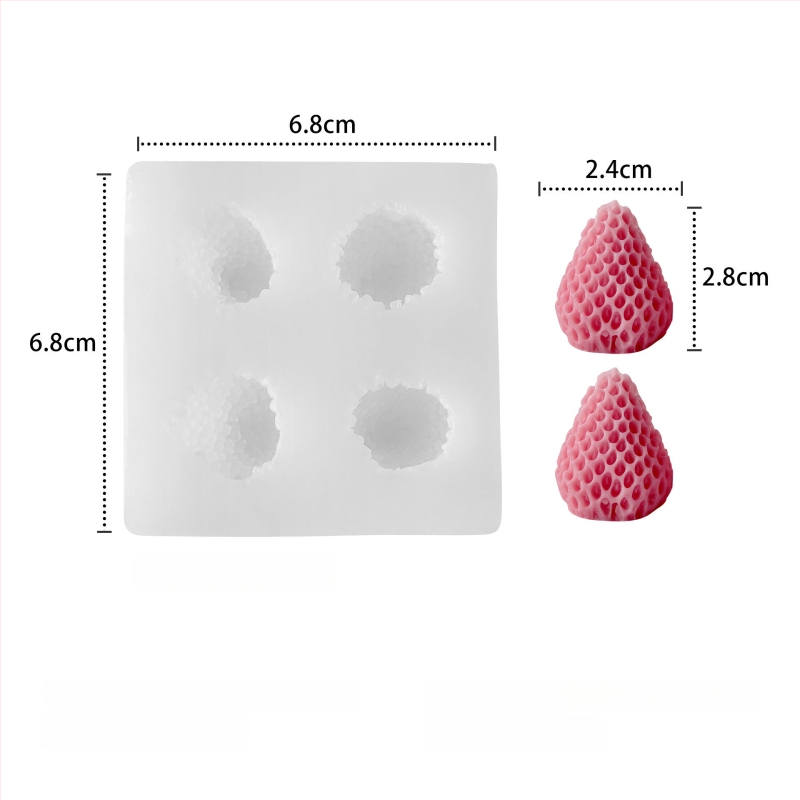 Kalup za kolače od silikona – nepravilan oblik, voćna serija – za aromatične svijeće