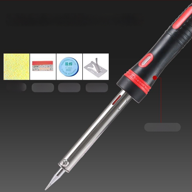 Állítható hőmérsékletű, nagy teljesítményű elektromos forrasztó készlet rozsdamentes acélból, alkalmas csatlakozók és vezetékek forrasztására