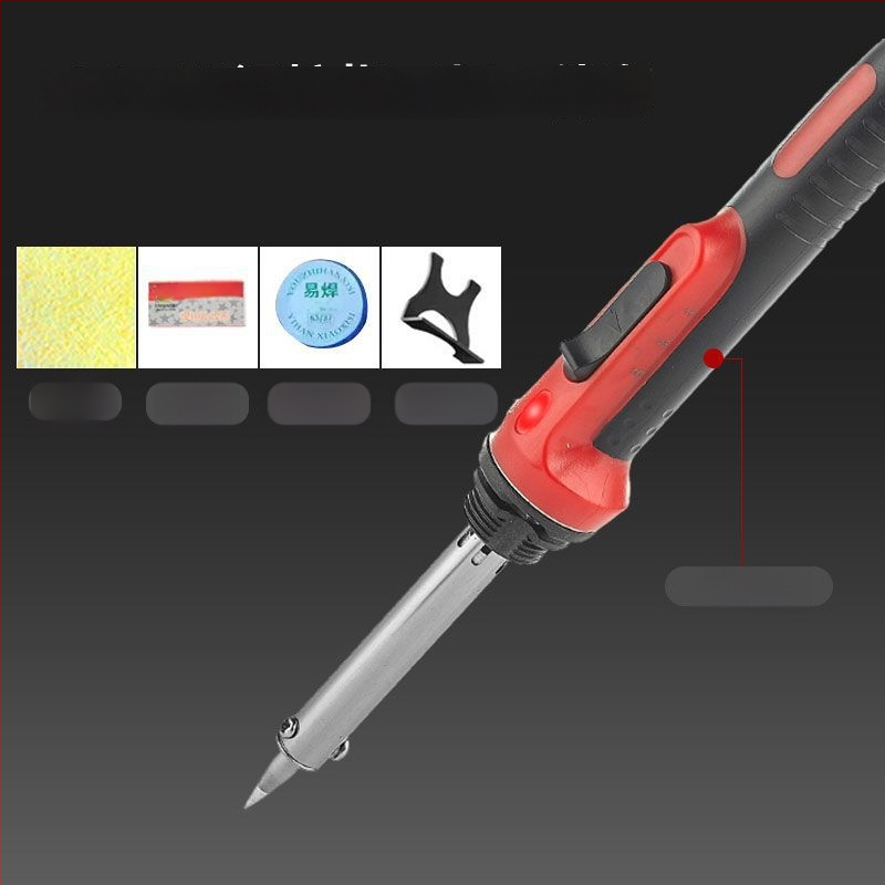 Állítható hőmérsékletű, nagy teljesítményű elektromos forrasztó készlet rozsdamentes acélból, alkalmas csatlakozók és vezetékek forrasztására