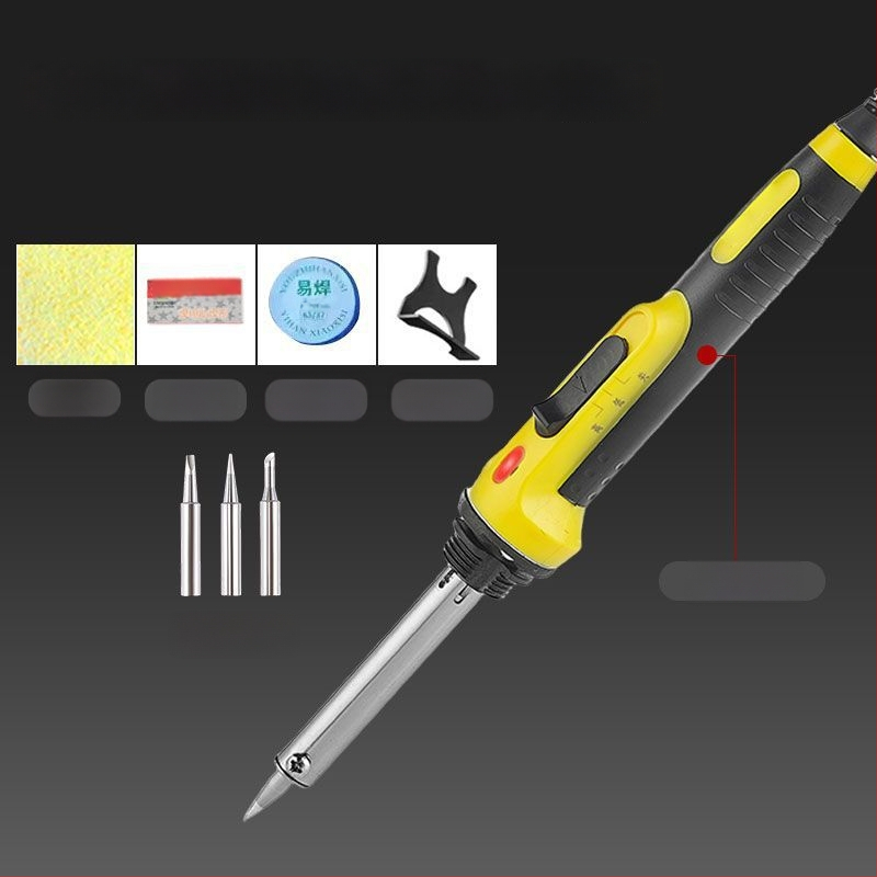 Állítható hőmérsékletű, nagy teljesítményű elektromos forrasztó készlet rozsdamentes acélból, alkalmas csatlakozók és vezetékek forrasztására