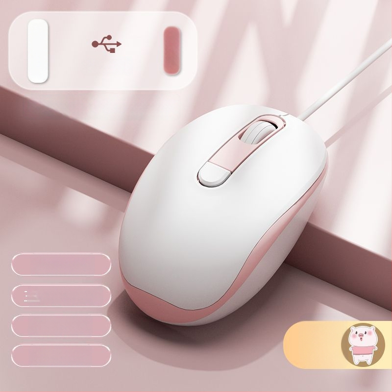 Tyli laidinė optinė pelė USB, 2 mygtukai