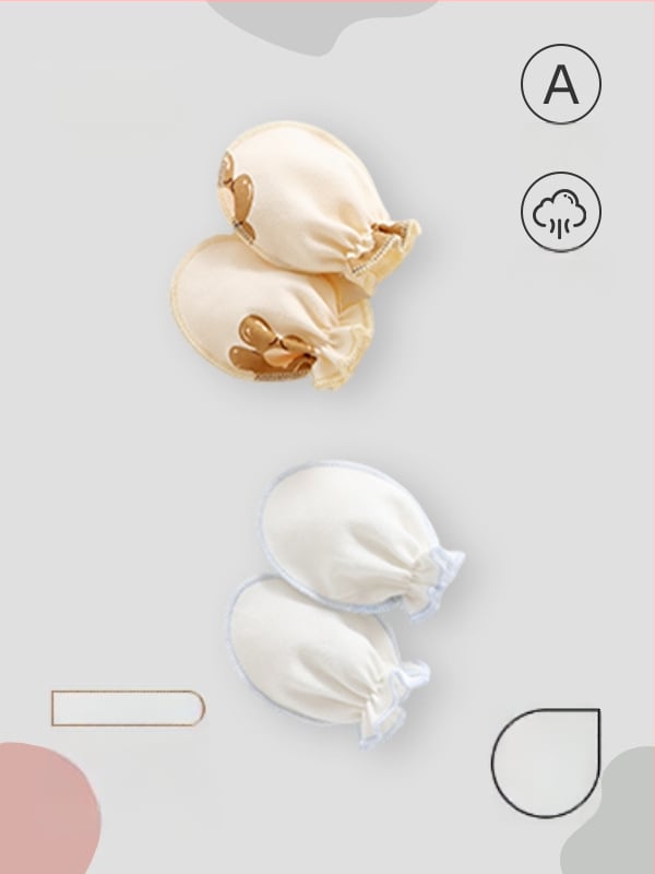 Beileyi Бебешки ръкавици – памук, карикатурен стил, клас А, за новородени 0–1 г