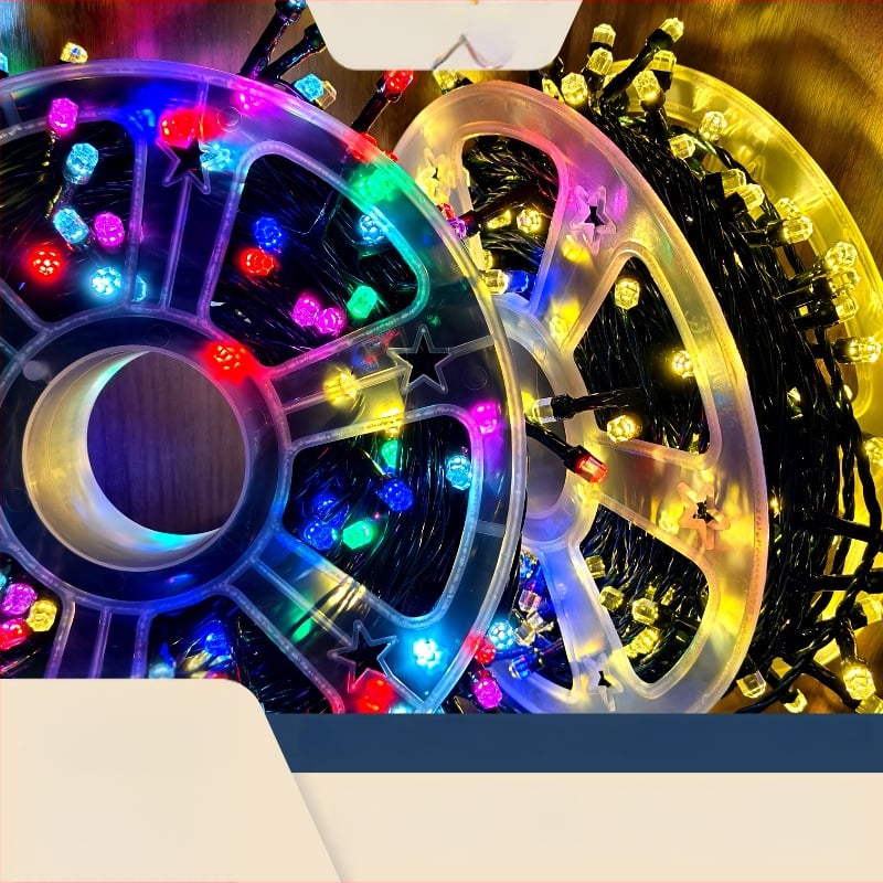 Външни LED соларни стринг светлини, модел BM-4621, 15 LED, соларно захранване, IP44, шестоъгълна форма