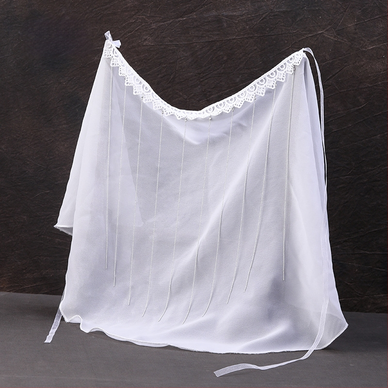 Hanfu veido veidės skraistė su ausų kutais, saulės apsauga, senovinis stilius, kostiumo aksesuaras ir šokių rekvizitas, kilmė Jingdezhen, 2022 m. pavasaris