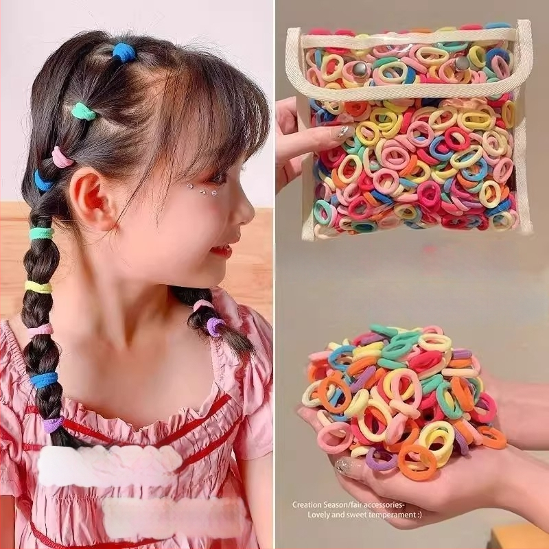 Bērnu matu elastīgā lente, maiga pret matiem, salds apaļš stils, pavasaris 2025