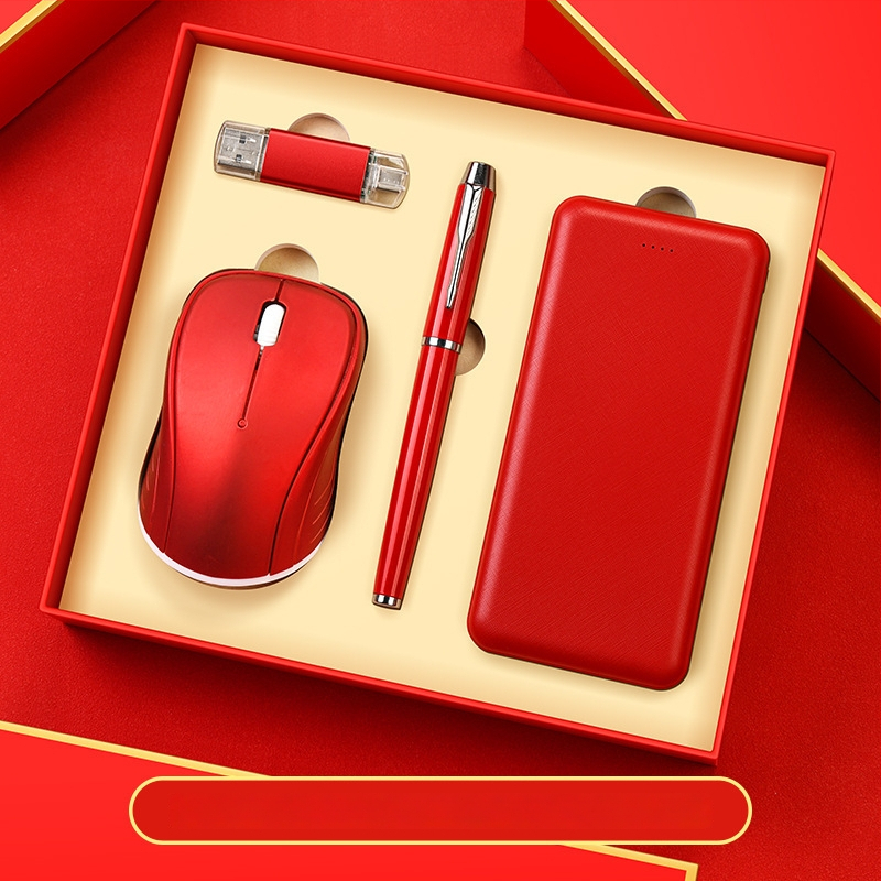 Set premium tastatură și mouse pentru cadouri corporative, construcție metalică, personalizare logo, ambalat într-o cutie cadou personalizată