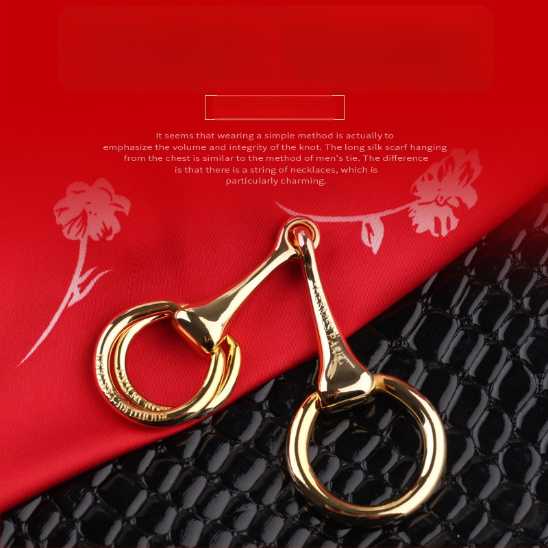 Kopča za maramu od čistog bakra, unisex, geometrijski oblik, elektroplatiranje