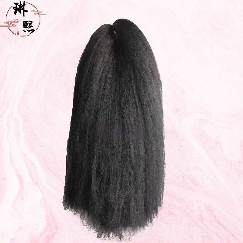 Материал за костюмна перука - Ръчно изработено, Дълга коса, Домашна коприна, Древен стил, DIY Hanfu стилизиране