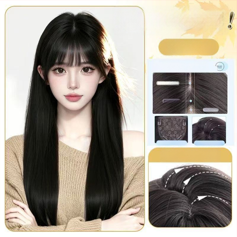 Perika, ravna kosa od proteinske svile, mehanička obrada, univerzalna veličina, nema bojanja ili trajne