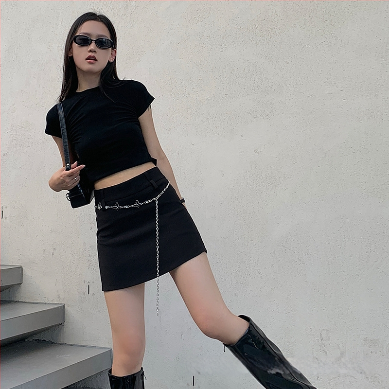 Талийна верижка за жени — метал, 110 см, пеперуден мотив, единична обиколка, моден офис стил