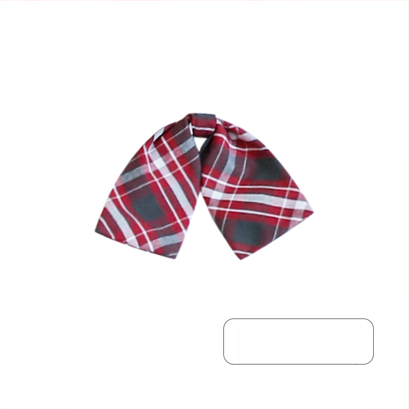 Папийонка за яка с цвете, каре модел, тъкана материя, унисекс, за деца