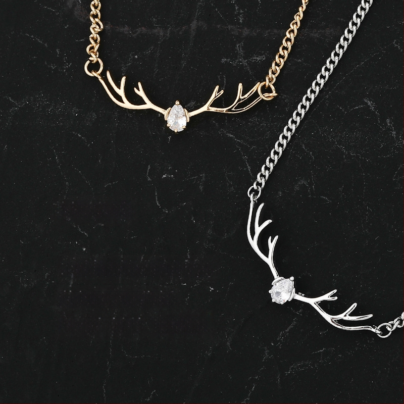 Kaklaraišiams segtukas su elnio galva, lydinys, elektroplėšimas 24K grynumas