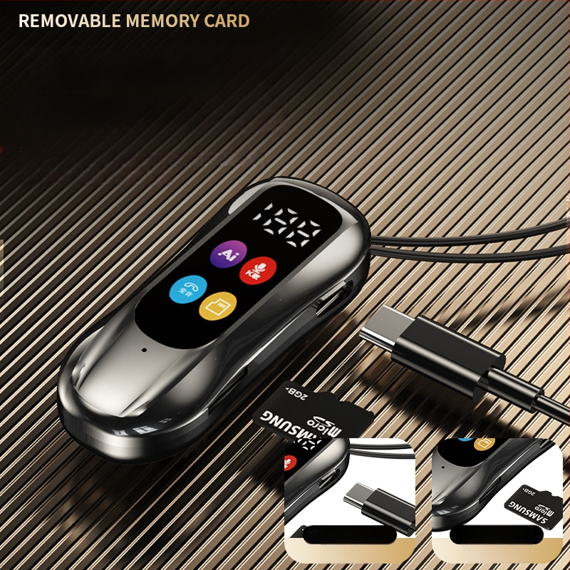 Karaoke Lavalier Bluetooth in-ear slušalice s klipom za uho – Bluetooth 6.0, dvostrano povezivanje, podrška memorijske kartice, reverberacija i redukcija šuma