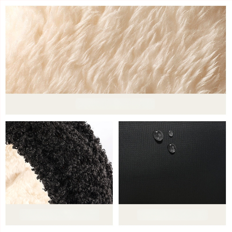 Vyriški ausų šildytuvai, užpakalinio dėvėjimo stilius, fleece apdaila, vėjo atsparūs, sulankstomi, šilti