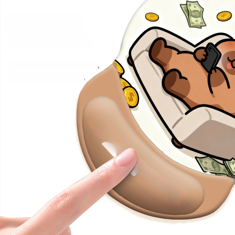 Подложка за клавиатура и мишка, силиконова, антихлъзгаща, износоустойчива, модел 0081-0699, за офис