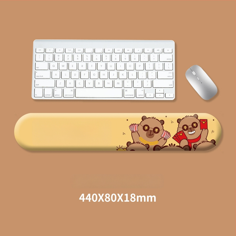 Klaviatūros kilimėlis + pelės riešo pagalvėlė, silikonas, stilius: riešo atrama klaviatūrai ir pelės riešo pagalvėlė, neslystanti ir atspari dėvėjimuisi, biurui