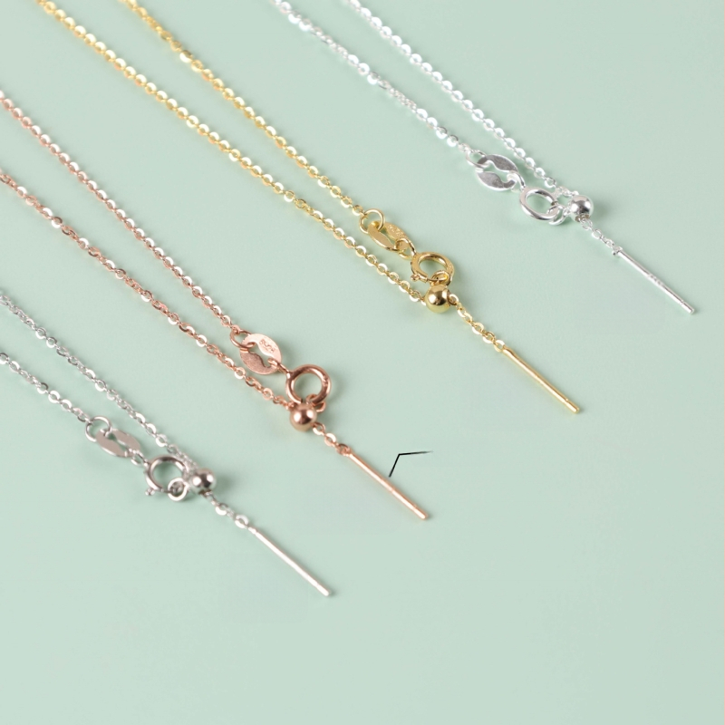 Огърлица с кръст висулка на O-връзка, геометричен мотив кутия, 925 сребро, електроплатиране