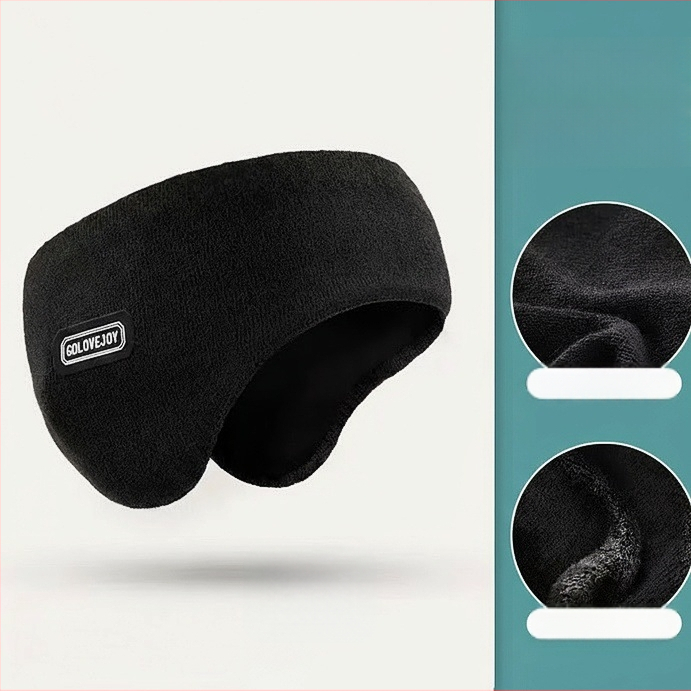 Galvos uždengti ausų šildytuvai, skirti lauko naudojimui rudenį ir žiemą, pūkų medžiaga, vienos spalvos raštas, išlaiko šilumą