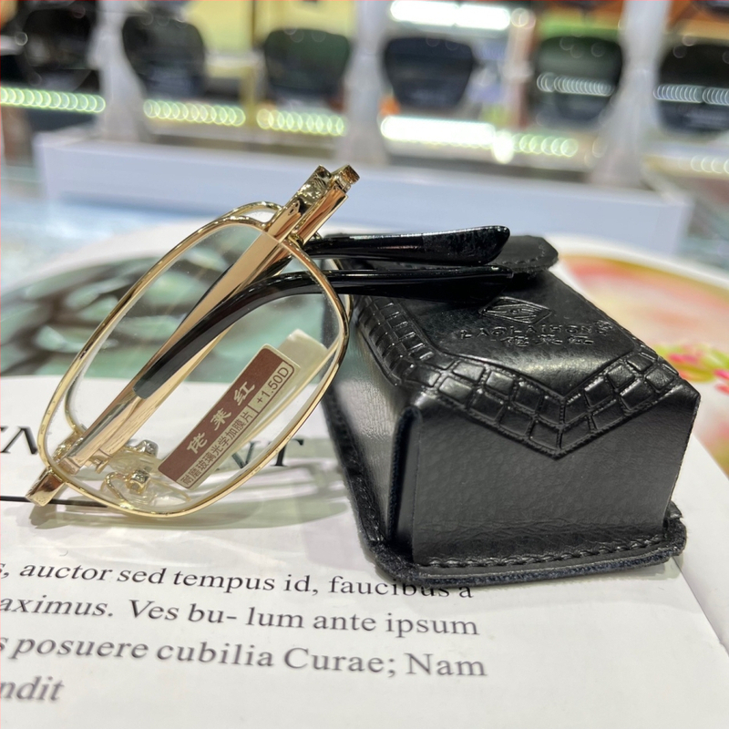 Skaitymo akiniai, Angie/ANGIEILL, pilnas konstrukcijos metalinis rėmas, lęšiai iš dervos su asferiniais lęšiais, modeliai 639 film ir 632 film