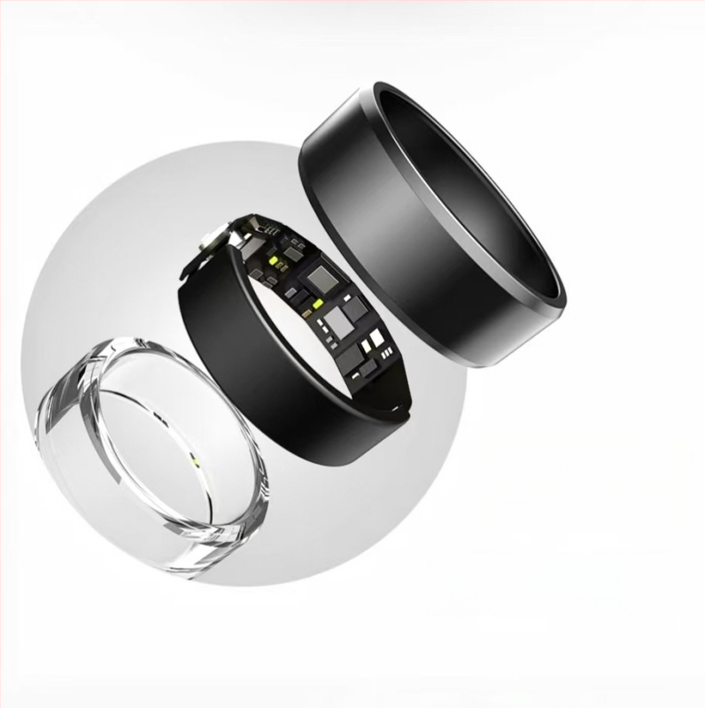 Inel inteligent SR01 cu monitorizare ritm cardiac, oxigen în sânge și somn, rezistent la apă, baterie de 20 mAh