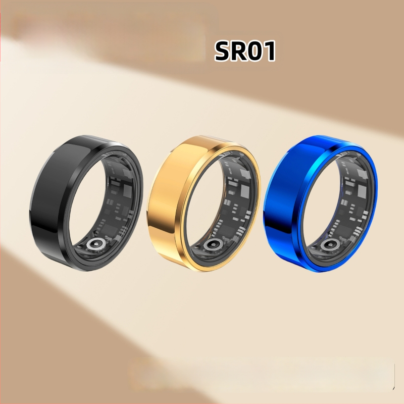 Inel inteligent SR01 cu monitorizare ritm cardiac, oxigen în sânge și somn, rezistent la apă, baterie de 20 mAh