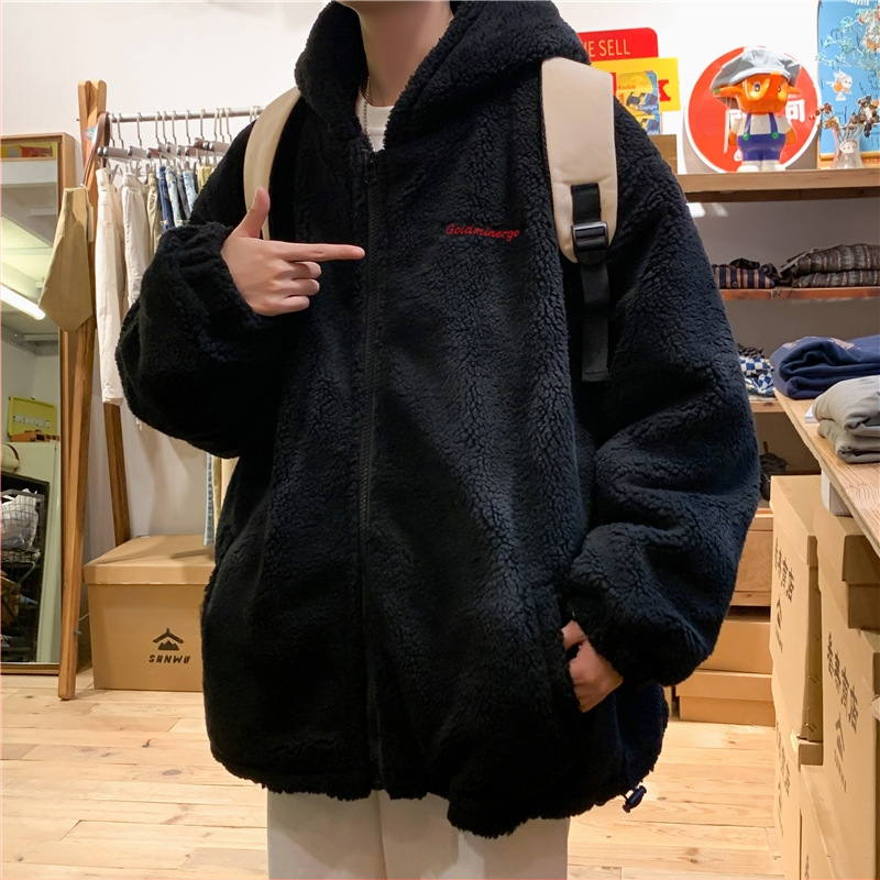 Palton bărbătesc căptușit cu bumbac, stil cardigan, croială lejeră, fermoar frontal, umplutură poliester, țesătură bumbac-amestec, buzunare laterale, fără guler, potrivit pentru primăvară și toamnă