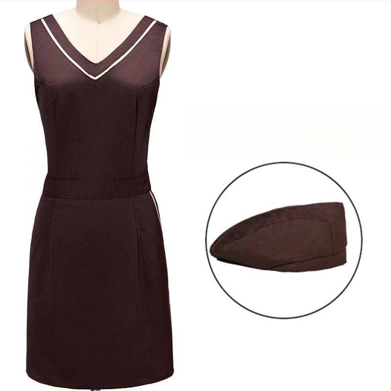 Set de șorțuri cu pălărie, fără mâneci, rezistent la murdărire, material: altul