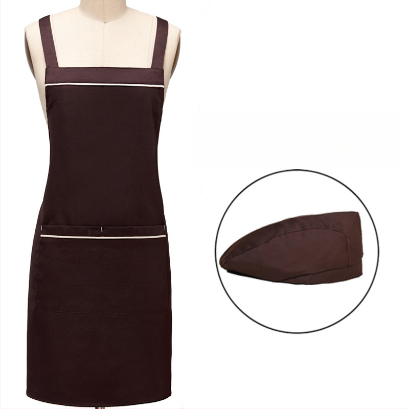 Set de șorțuri cu pălărie, fără mâneci, rezistent la murdărire, material: altul