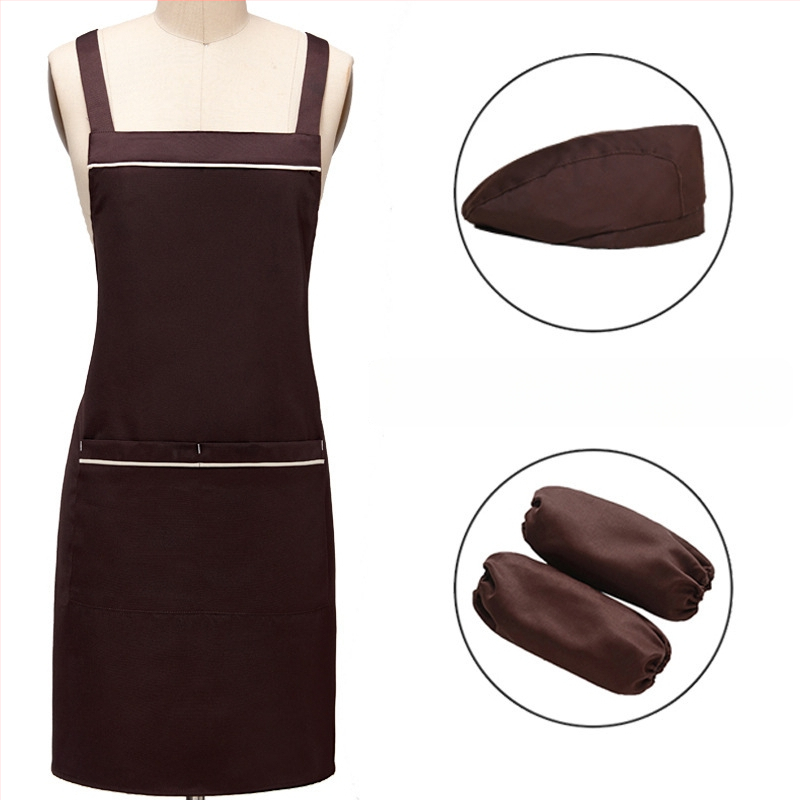 Set de șorțuri cu pălărie, fără mâneci, rezistent la murdărire, material: altul