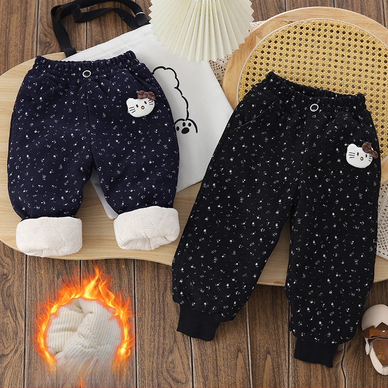 Dječje zimske hlače s flis podstavom, debele pamukaste, tople unisex (95% pamuka)