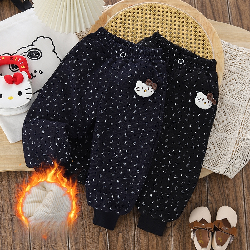 Dječje zimske hlače s flis podstavom, debele pamukaste, tople unisex (95% pamuka)