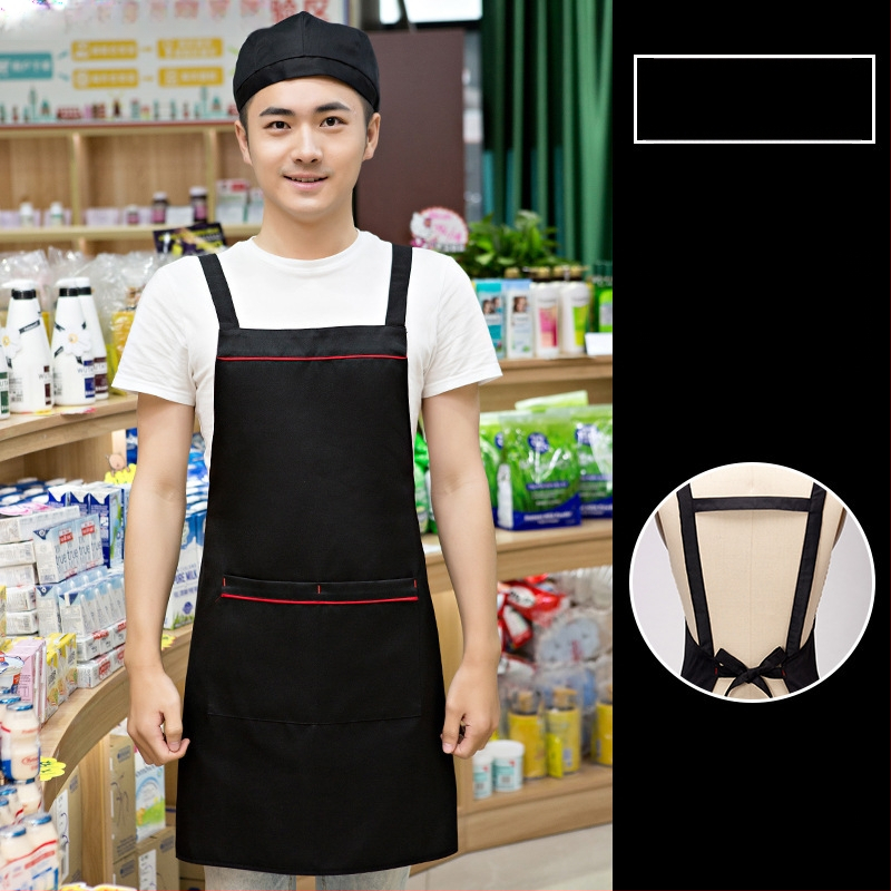 Set șorț cu pălărie, 3 piese, fără mâneci, imprimare logo, anti-murdărie, stil simplu; potrivit pentru frumusețe, mamă-copil, cofetărie, ceai cu lapte, magazine de fructe