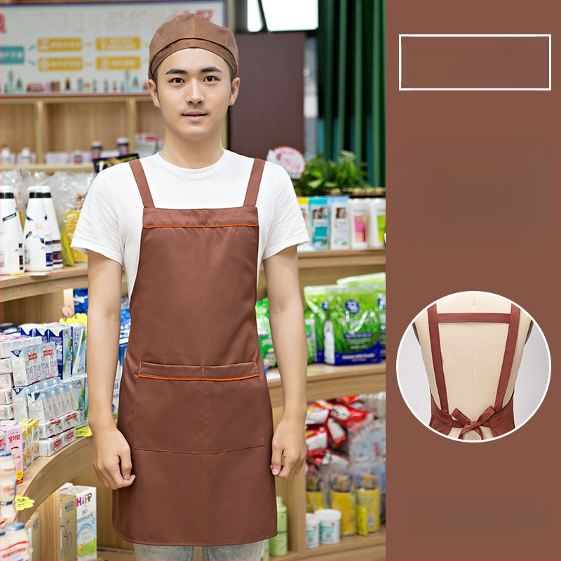 Set șorț cu pălărie, 3 piese, fără mâneci, imprimare logo, anti-murdărie, stil simplu; potrivit pentru frumusețe, mamă-copil, cofetărie, ceai cu lapte, magazine de fructe