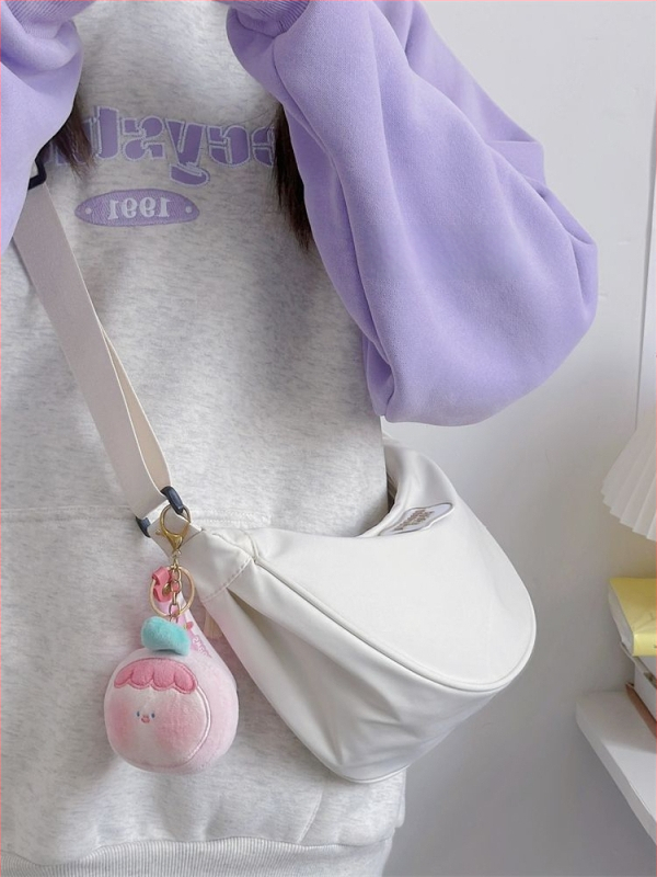 Geantă crossbody pentru telefon - unisex, stil dumpling; exterior poliester, căptușeală din nailon, pentru purtarea zilnică