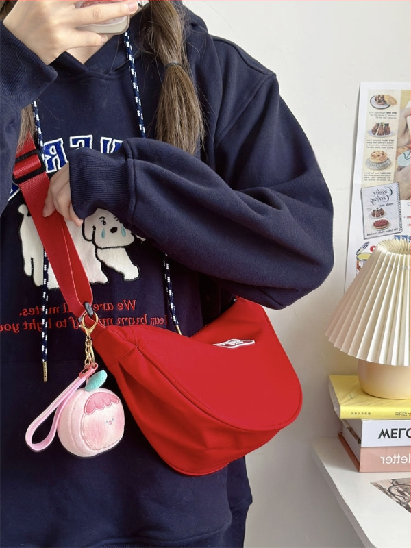 Geantă dumpling pentru telefon, stil unisex, poliester, căptușeală din nailon, utilizare zilnică