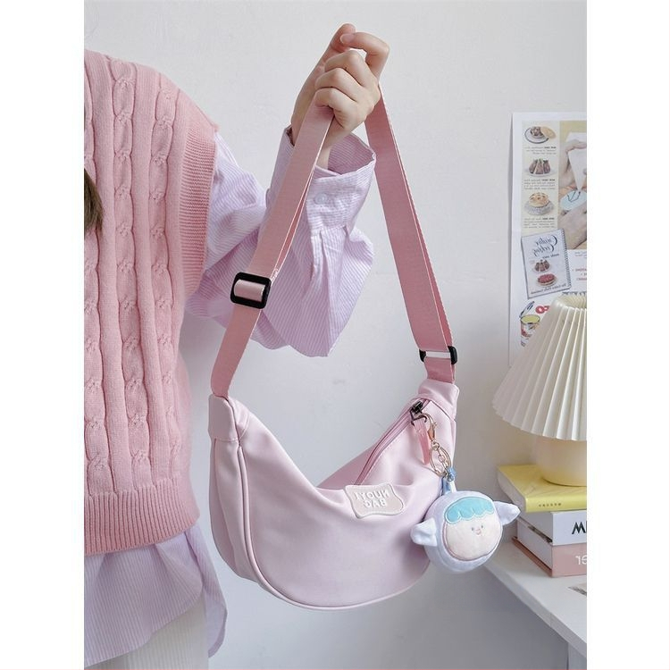 Geantă crossbody Dumpling, stil unisex, material poliester, căptușeală din nailon, lansare primăvara 2025