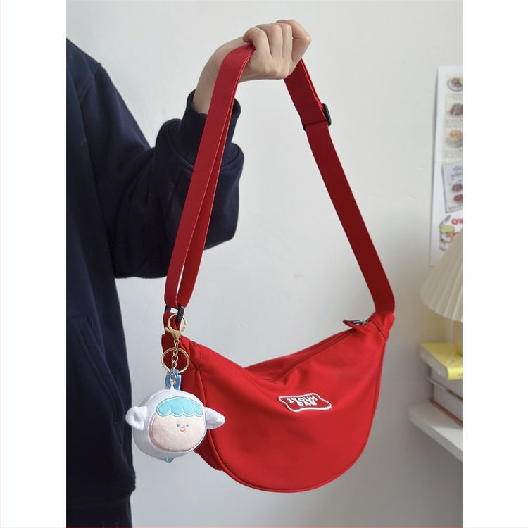 Geantă crossbody pentru telefon, stil dumpling, design unisex, poliester cu căptușeală din nailon, pentru purtare zilnică, inspirată de stilul japonez