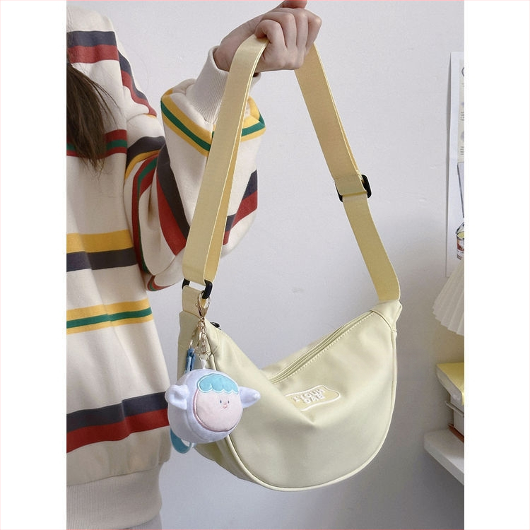 Geantă crossbody pentru telefon, stil dumpling, design unisex, poliester cu căptușeală din nailon, pentru purtare zilnică, inspirată de stilul japonez