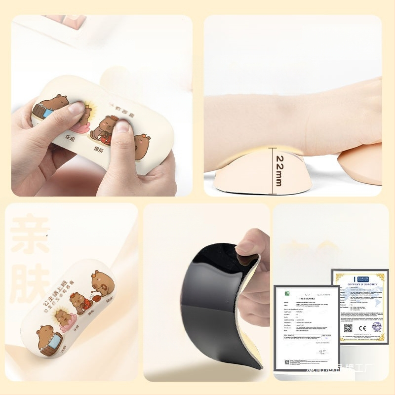 Padă de birou cu suport pentru încheietură - silicon, o singură față, design birou, stil trend național