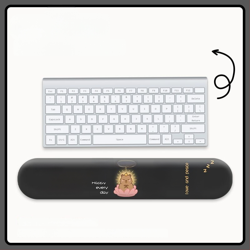 Padă de birou cu suport pentru încheietură - silicon, o singură față, design birou, stil trend național