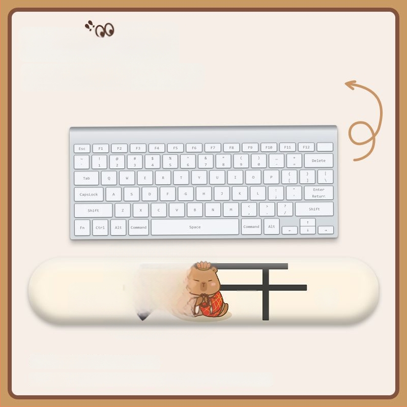 Padă de birou cu suport pentru încheietură - silicon, o singură față, design birou, stil trend național