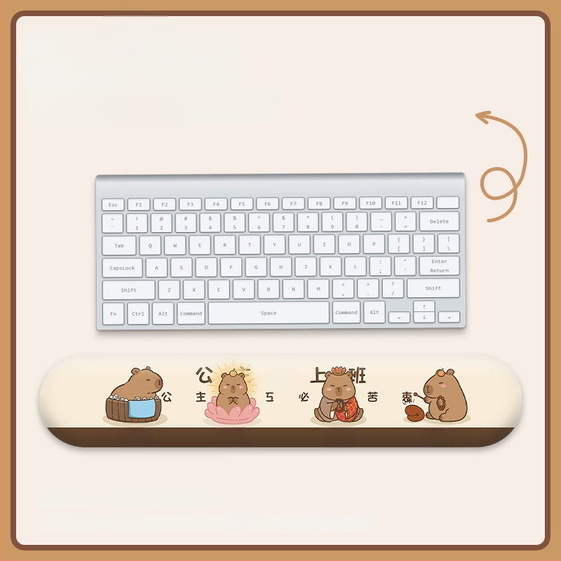 Padă de birou cu suport pentru încheietură - silicon, o singură față, design birou, stil trend național