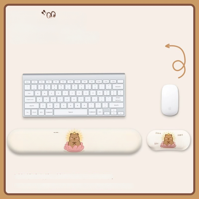 Padă de birou cu suport pentru încheietură - silicon, o singură față, design birou, stil trend național