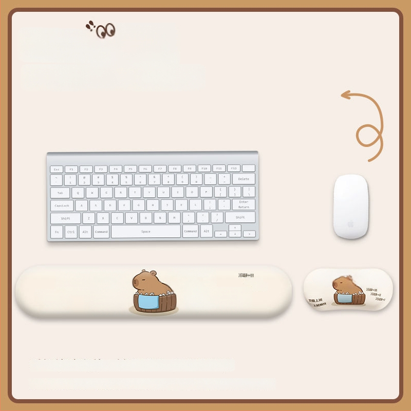 Padă de birou cu suport pentru încheietură - silicon, o singură față, design birou, stil trend național