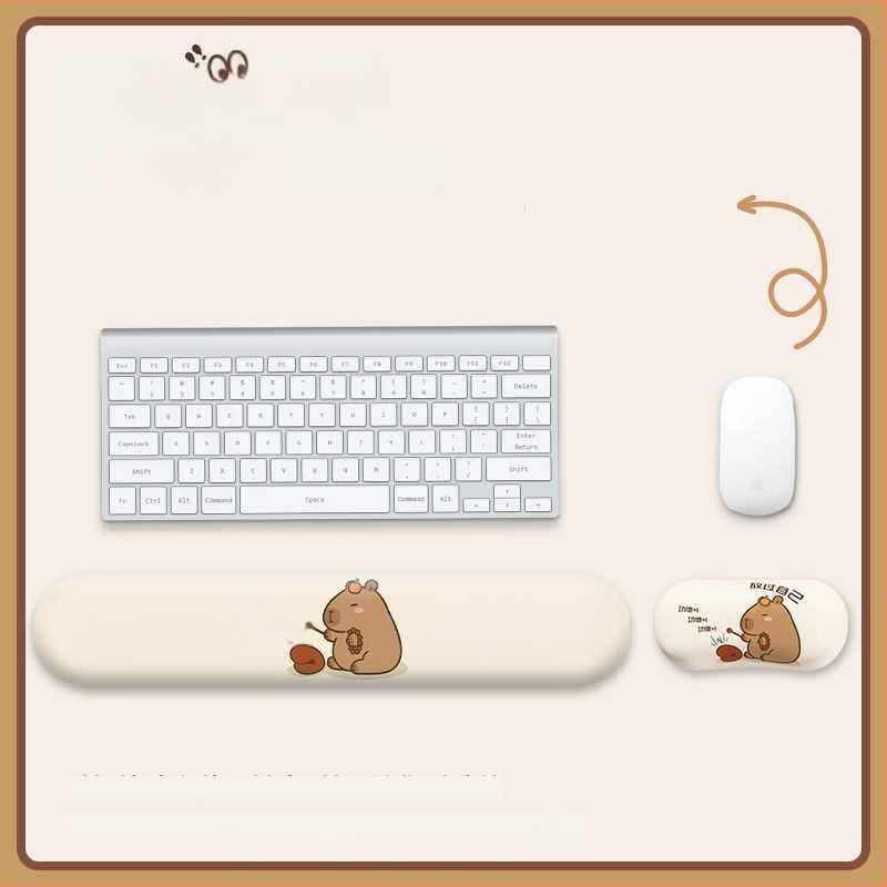 Padă de birou cu suport pentru încheietură - silicon, o singură față, design birou, stil trend național