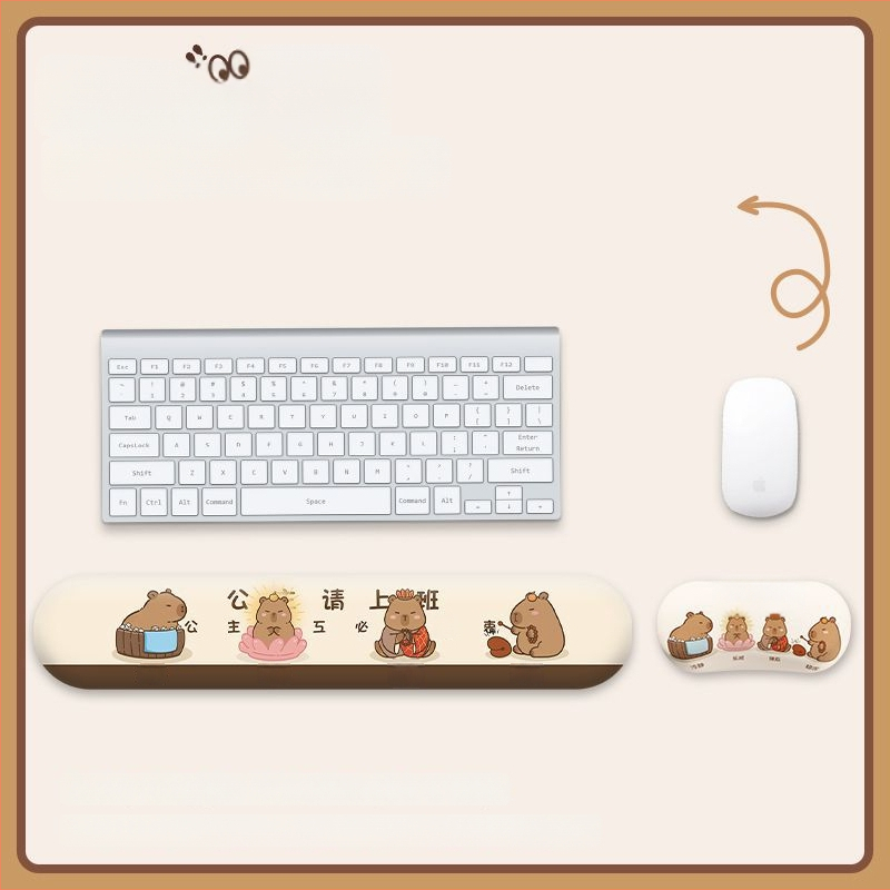 Padă de birou cu suport pentru încheietură - silicon, o singură față, design birou, stil trend național