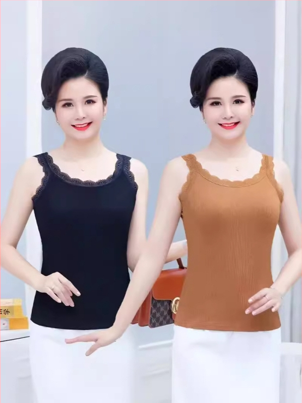 Top din dantelă din modal-viscoză, croială Slim, bretele tip sling, lungime normală, vară 2024