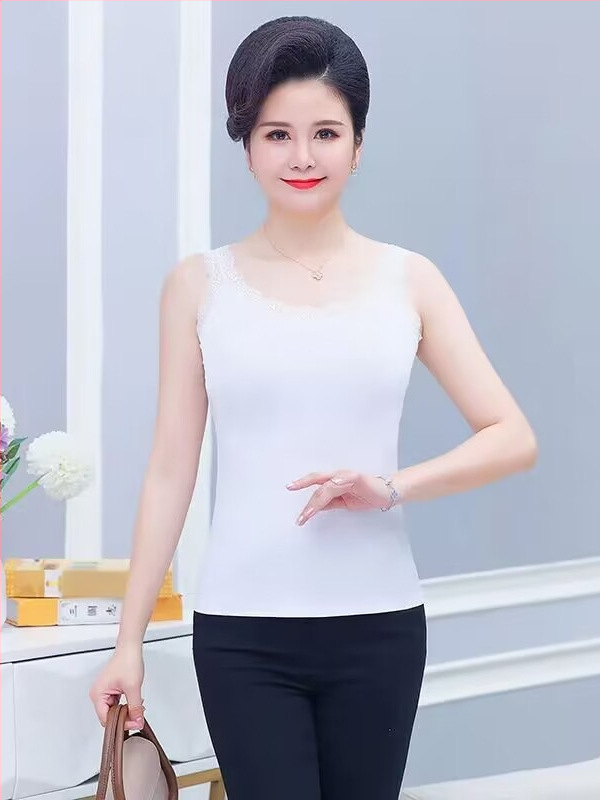 Top din dantelă din modal-viscoză, croială Slim, bretele tip sling, lungime normală, vară 2024